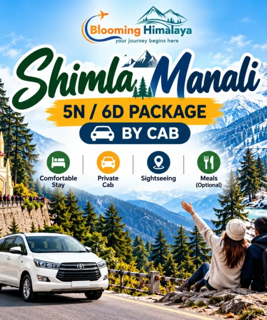 5N/6D Shimla Manali Package by Cab (Overnight Volvo from Delhi + Private Cab)